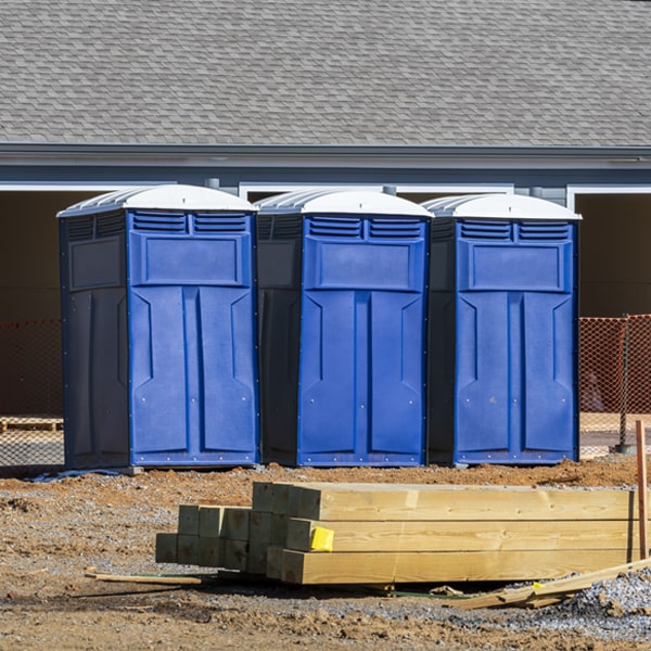 how often are the portable toilets cleaned and serviced during a rental period in Ansley